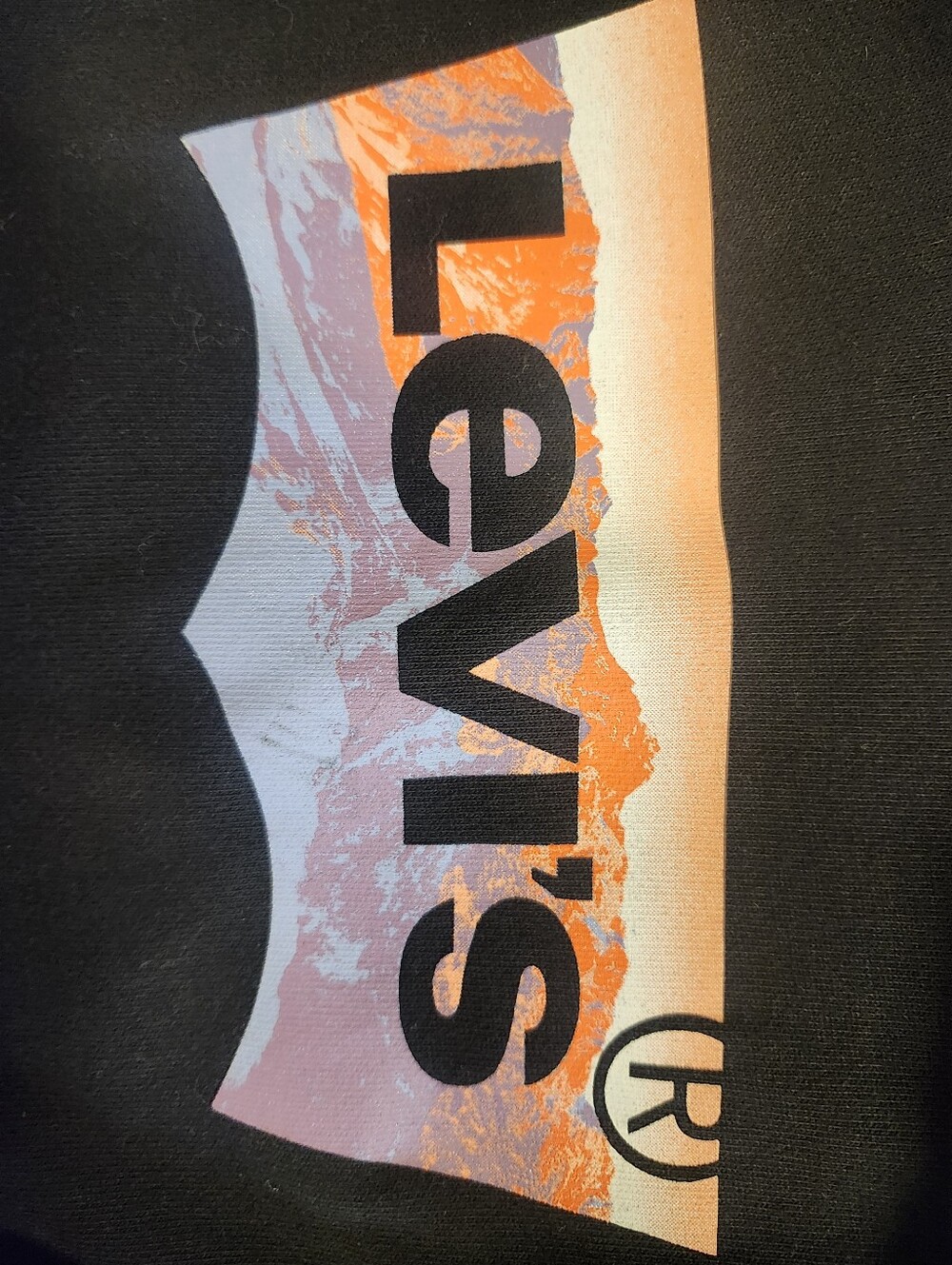 Levi's Black Sweatshirt with Sunset Logo Graphic Womens Size Small - Picture 3 of 5